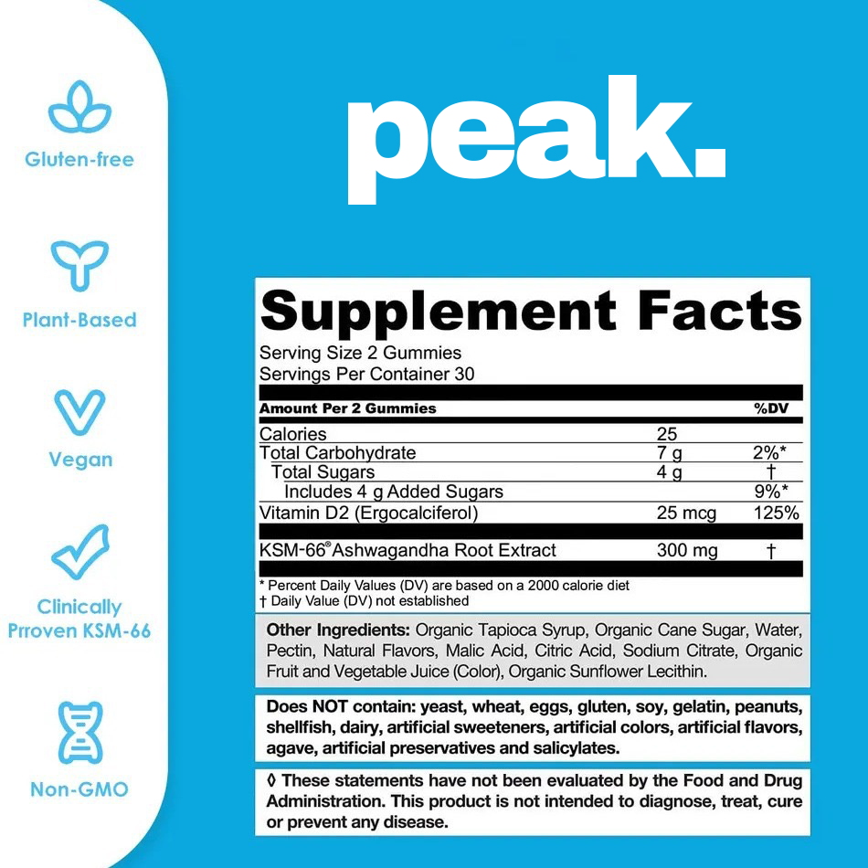 BrainBoost® - Ashwagandha Gummies (60 Gummies)