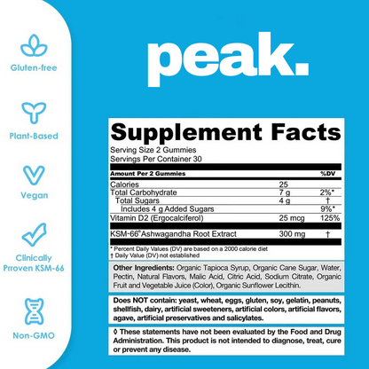 BrainBoost® - Ashwagandha Gummies (60 Gummies)